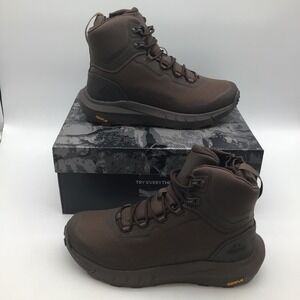 Nortiv 8 Mens Tactical Military Hiking Boots Dark Brown Side Zip Size 10 NEW